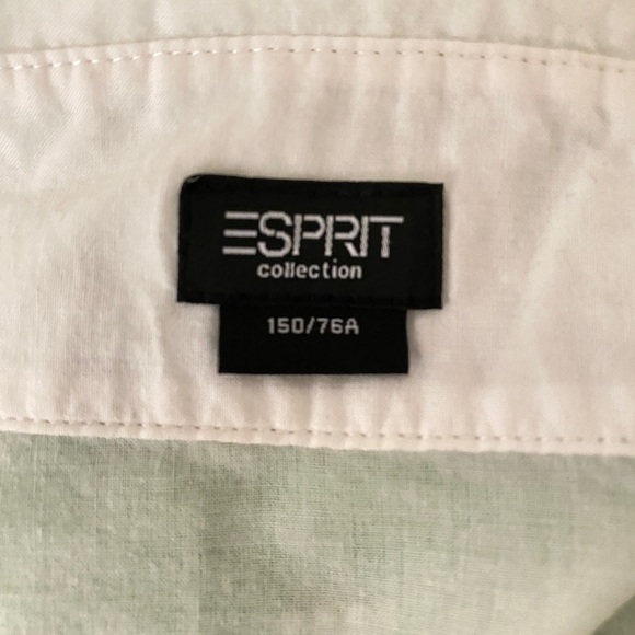 Esprit white 100% cotton hand-stitch blouse. Threads pulling sleeves. Women's XS - Picture 5 of 15
